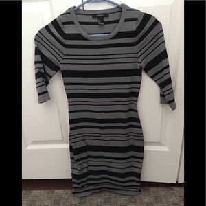 Forever 21 Striped Black and grey dress